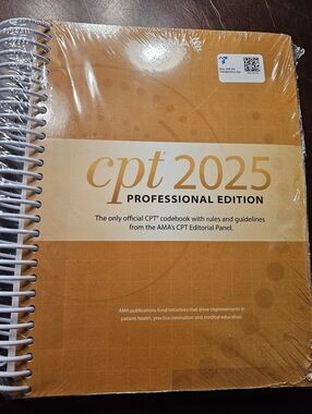 AMA CPT 2025 Professional Edition Spiral Codebook - NEW In Wrapper